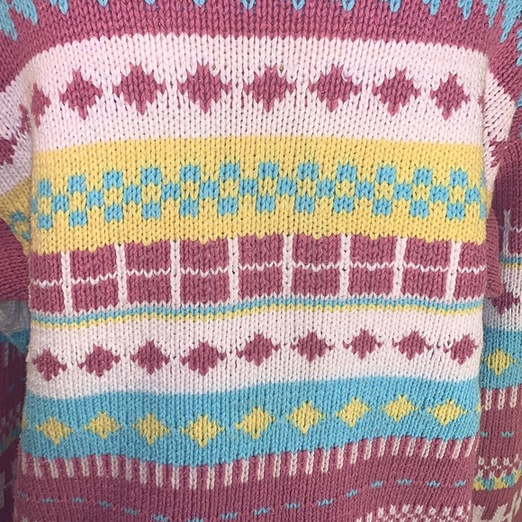 VINTAGE Knit Kawaii Peruvian Oversized Sweater - Picture 7 of 11